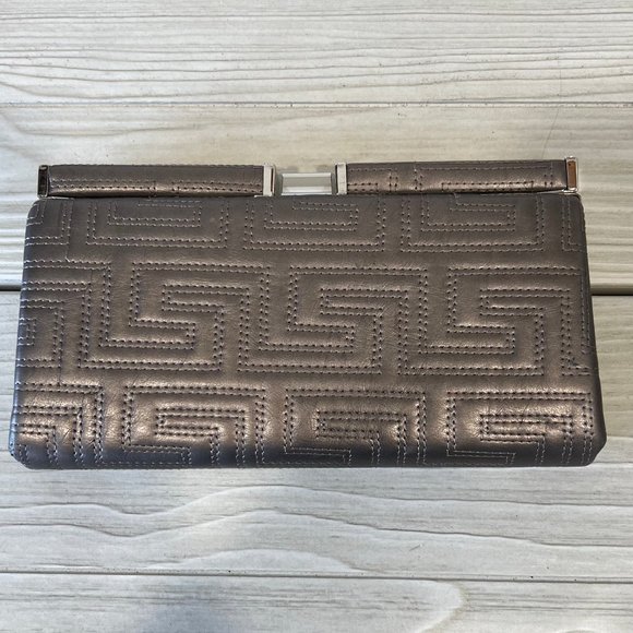 Apt. 9 Metallic Taupe Hard Case Clutch - Picture 2 of 4